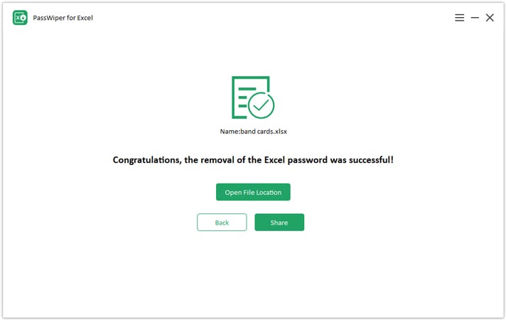 Excelパスワードを削除して変更します