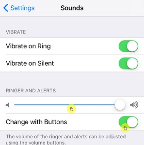 iPhoneのサウンドで設定をリセットします