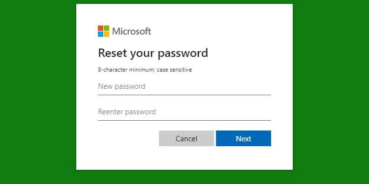 パスワードをリセットします