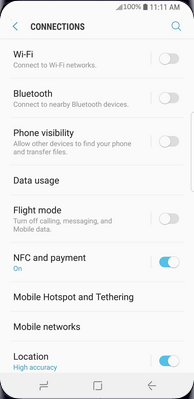 Samsung Connections Bluetooth
