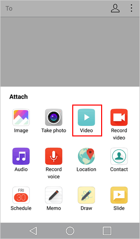 テキストを介してAndroidで大きなビデオを送信します