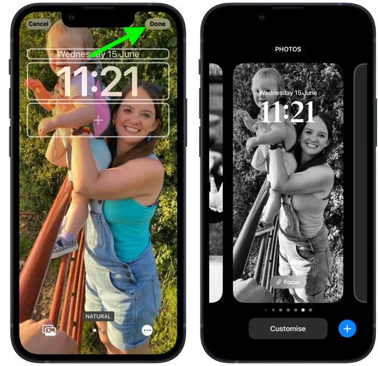 iOS 16の壁紙を設定します