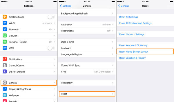 iPhoneから消えるアイコンを修正するためにホーム画面レイアウトをリセットします