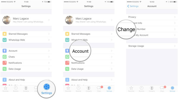 WhatsApp電話番号を切り替える方法