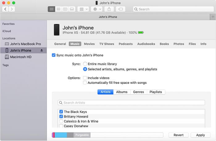 MacのFinderとiPhoneに音楽を同期します