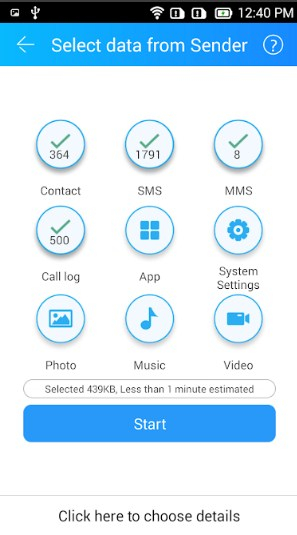 Cloneitを使用してMIからSamsungにデータを転送する方法