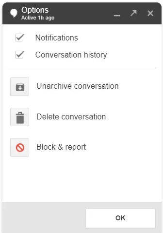 削除されたGoogleハングアウトチャットの履歴を回復してください
