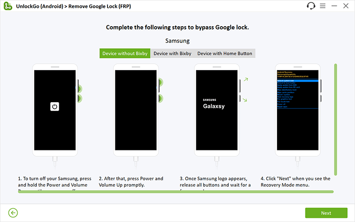 Samsungデバイスをセットアップします