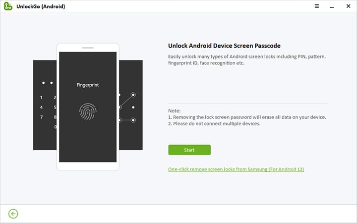 Androidのスタートのロックを解除します