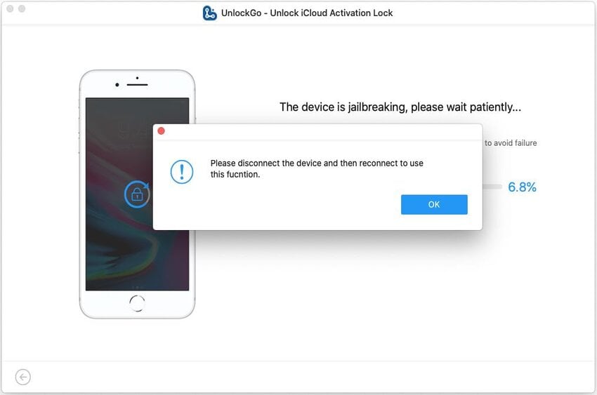 Jailbrakeの前にiOSデバイスを切断します