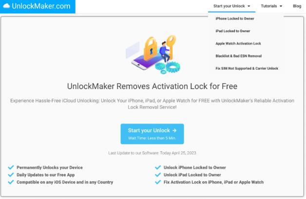 無料のiCloud Unlock Service Online-ロックメーカー