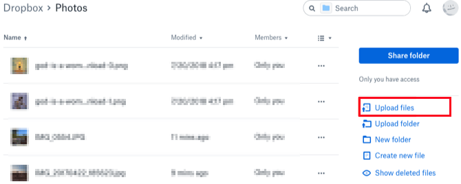コンピューターからDropboxに写真を配置する方法