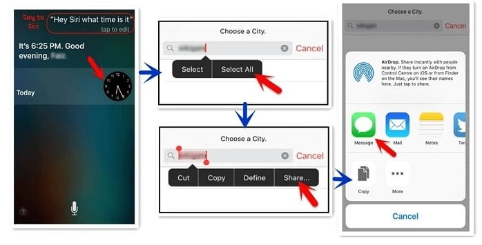 iPhone PassCodeのロックを解除する方法メッセージの選択
