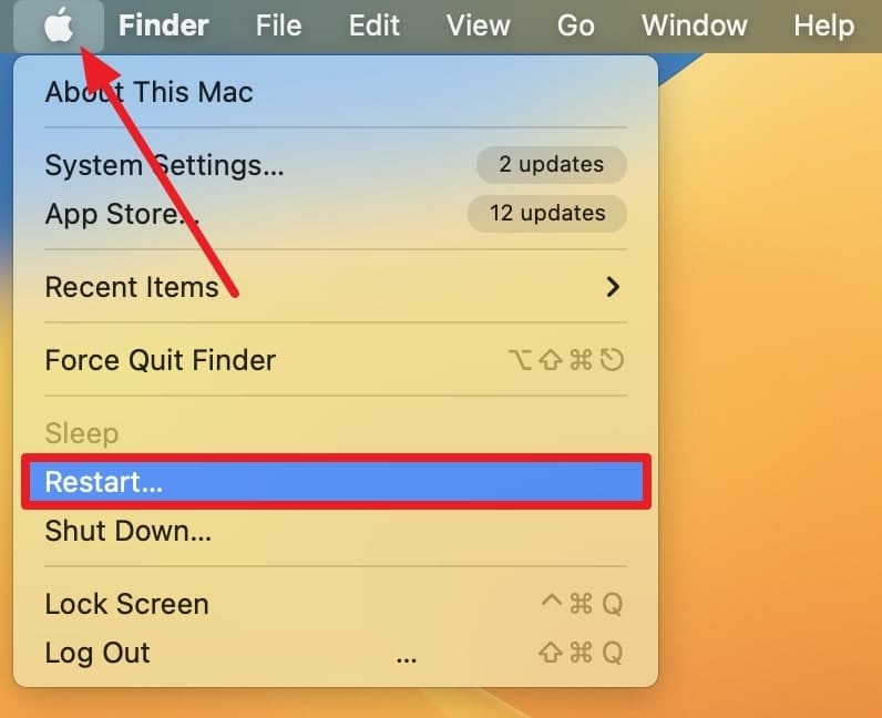 Appleアイコンの後に再起動します