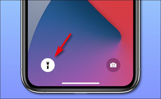   懐中電灯をロック画面から外します