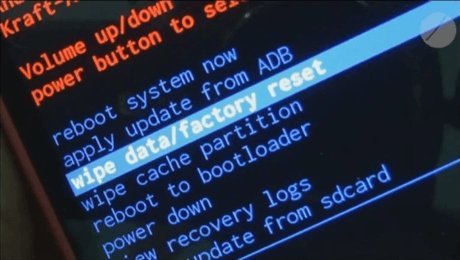 データと工場出荷時のAndroidをワイプします
